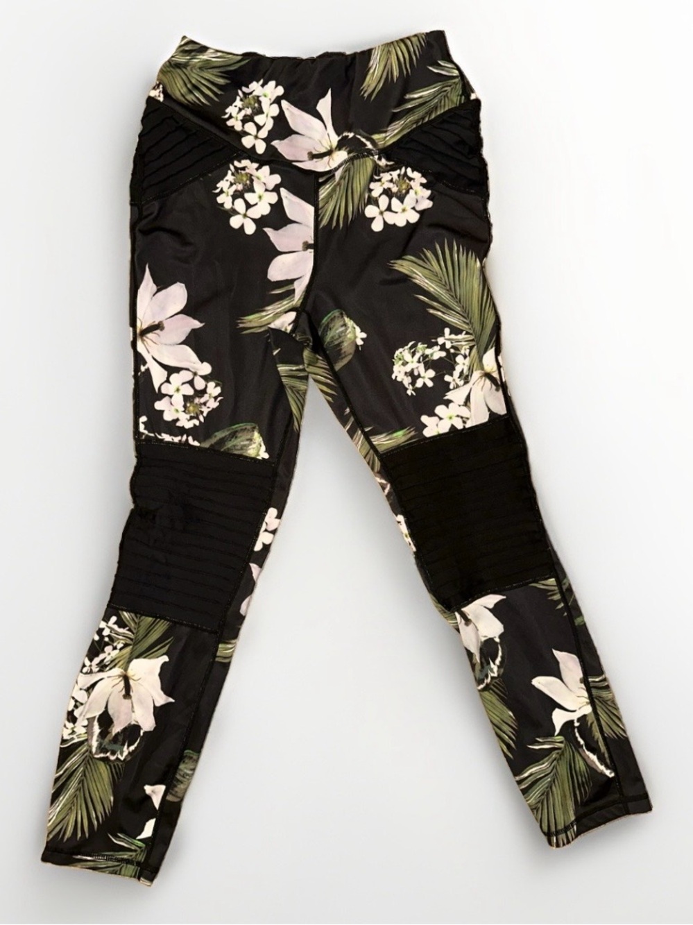 Floral Black Women's Track Joggers - Tropical Print